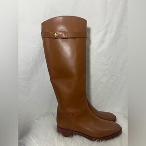 Tory Burch TURNLOCK RIDING BOOTS Elegant  Brown Leather Boots size 5